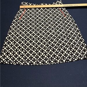 Le Lis Black and Cream Geometric Mini Skirt
